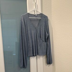 Super Soft GAP Pearl Blue Long Sleeve Shirt, Size XL